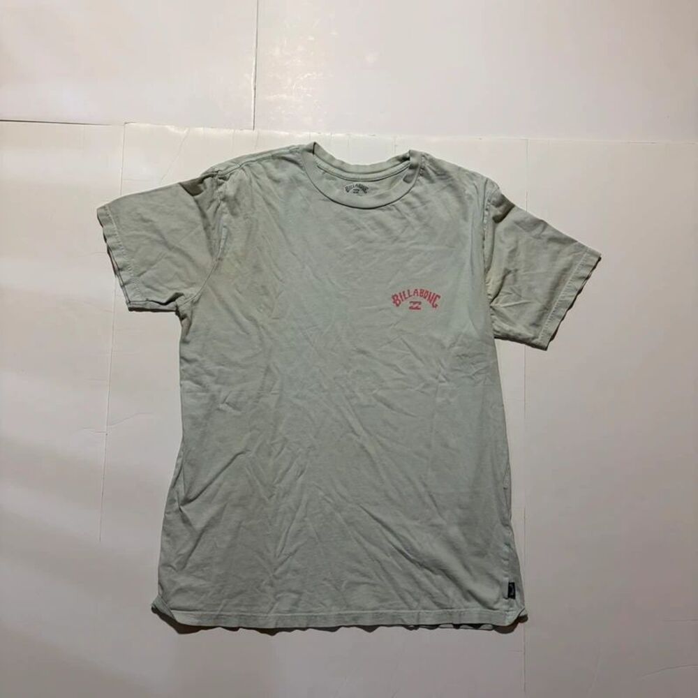 Seafoam green billabong shirt with pink accents, modern size medium